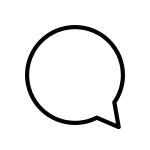 Left Speech Bubble SVG Icon